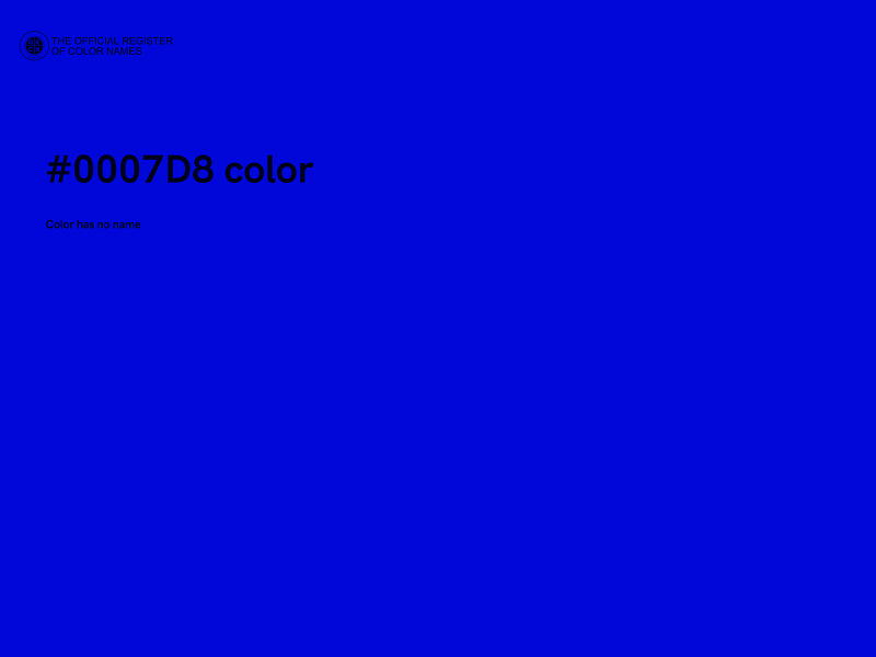 #0007D8 color image