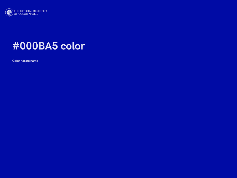 #000BA5 color image