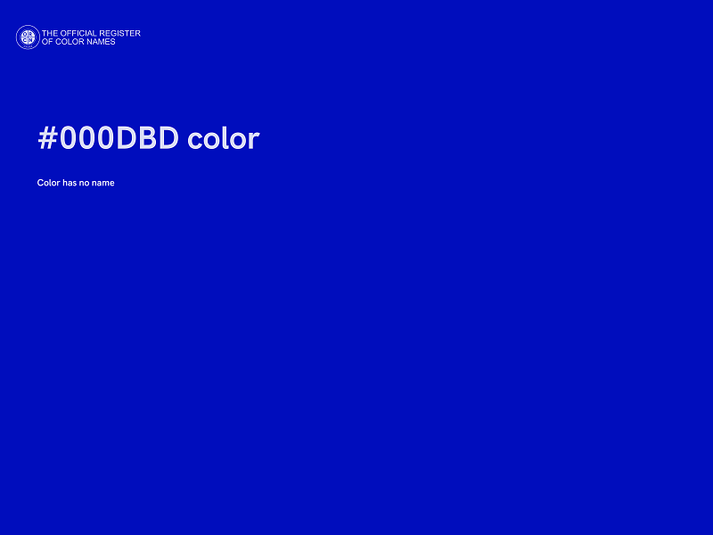 #000DBD color image