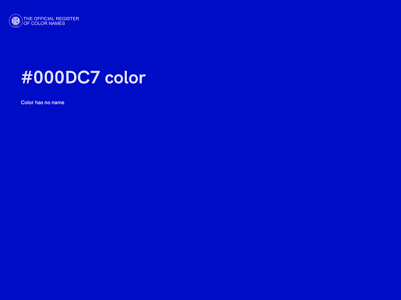 #000DC7 color image