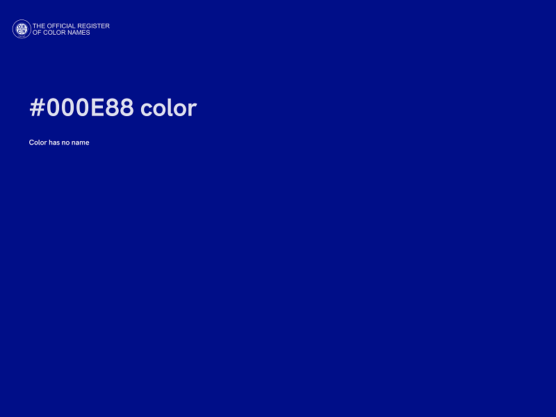 #000E88 color image