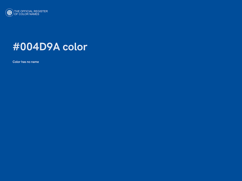 #004D9A color image