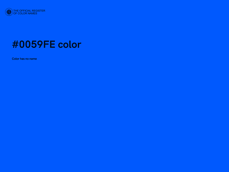 #0059FE color image