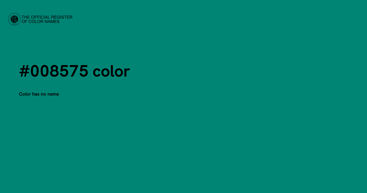 Windfall color - #008575 - The Official Register of Color Names