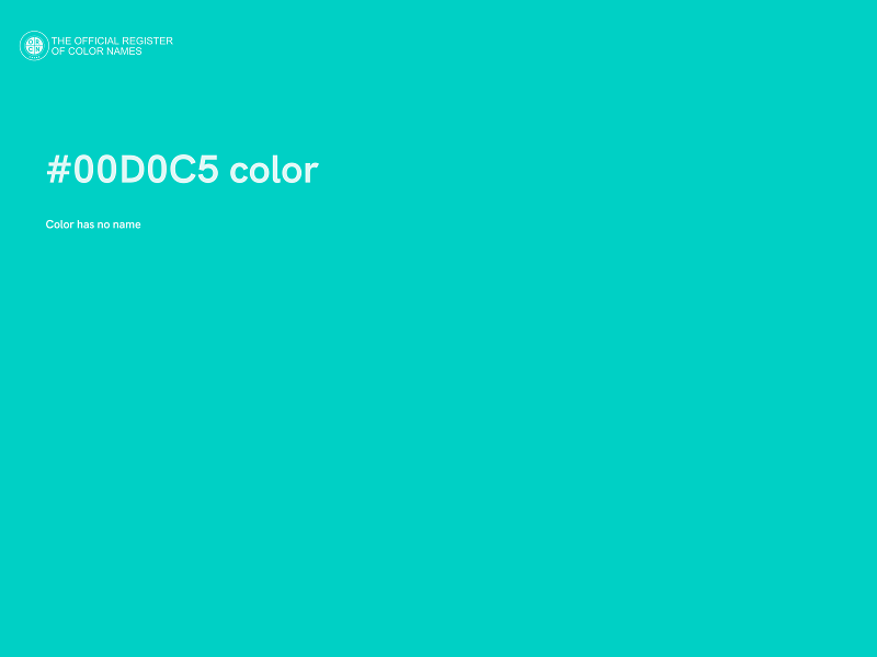 #00D0C5 color image