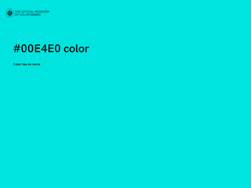 #00E4E0 color image