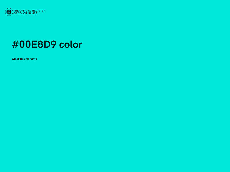 #00E8D9 color image