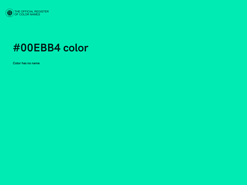 #00EBB4 color image