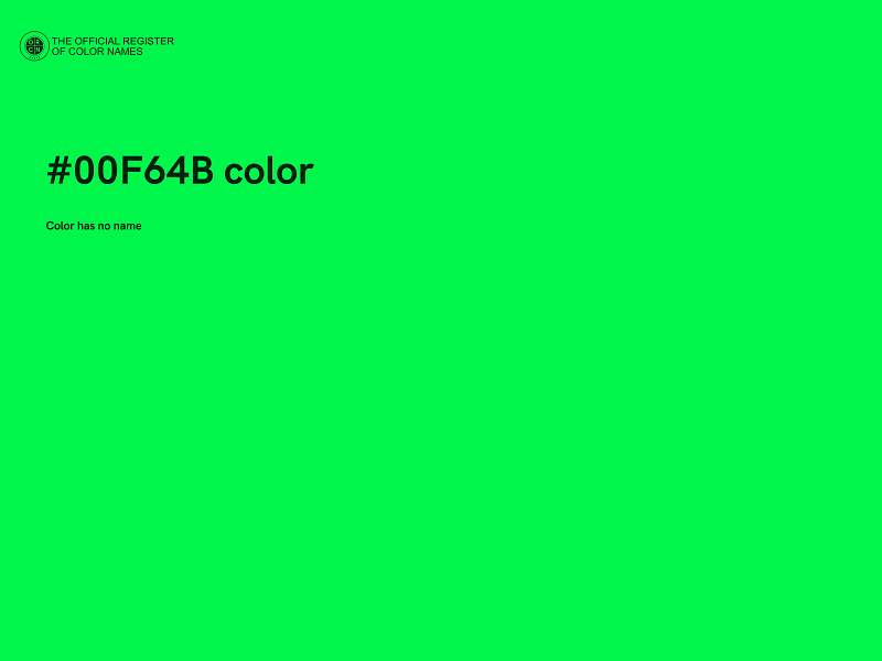 #00F64B color image