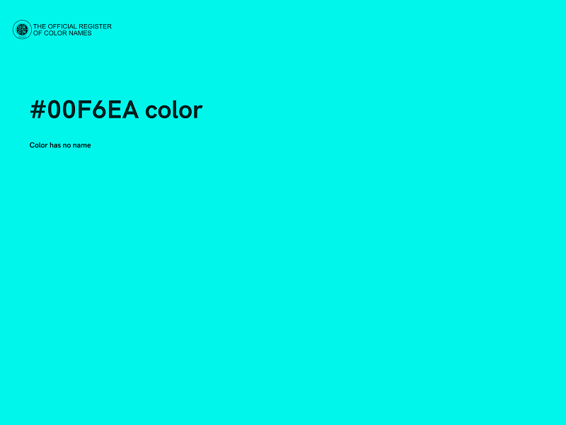 #00F6EA color image