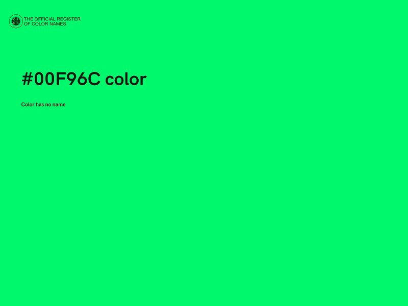 #00F96C color image