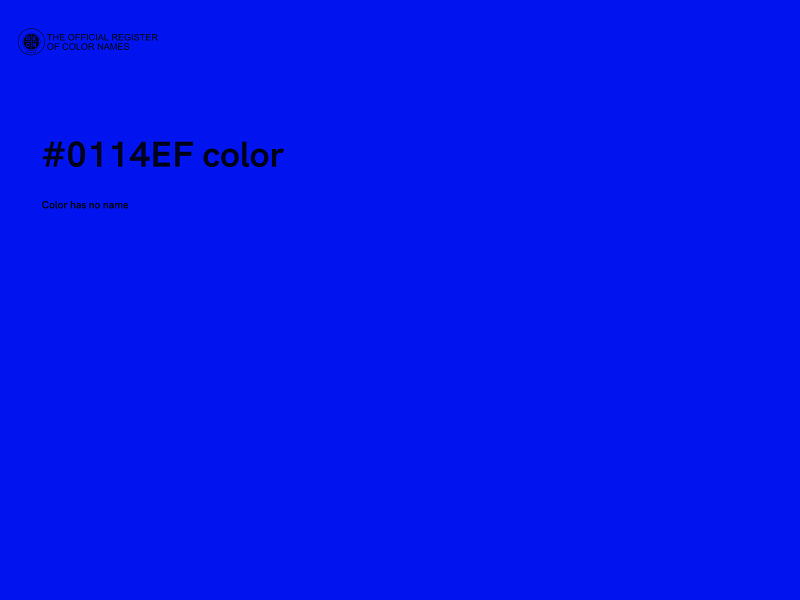 #0114EF color image