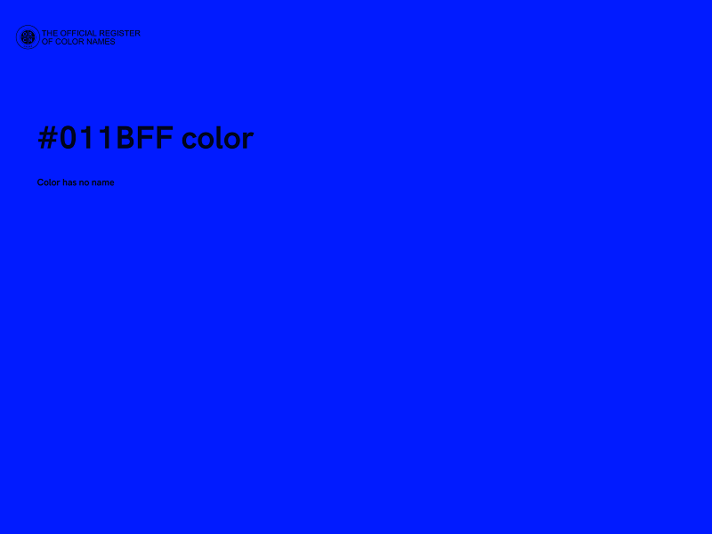 #011BFF color image