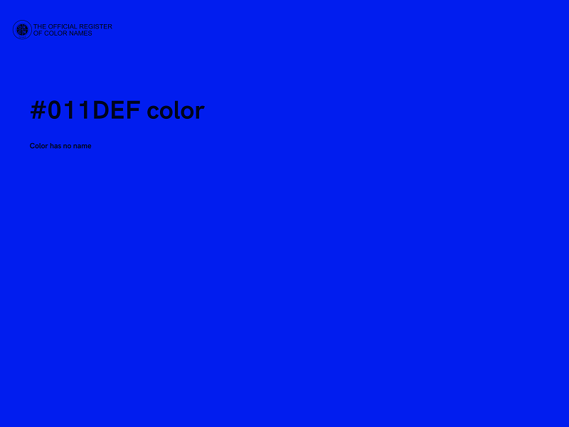 #011DEF color image