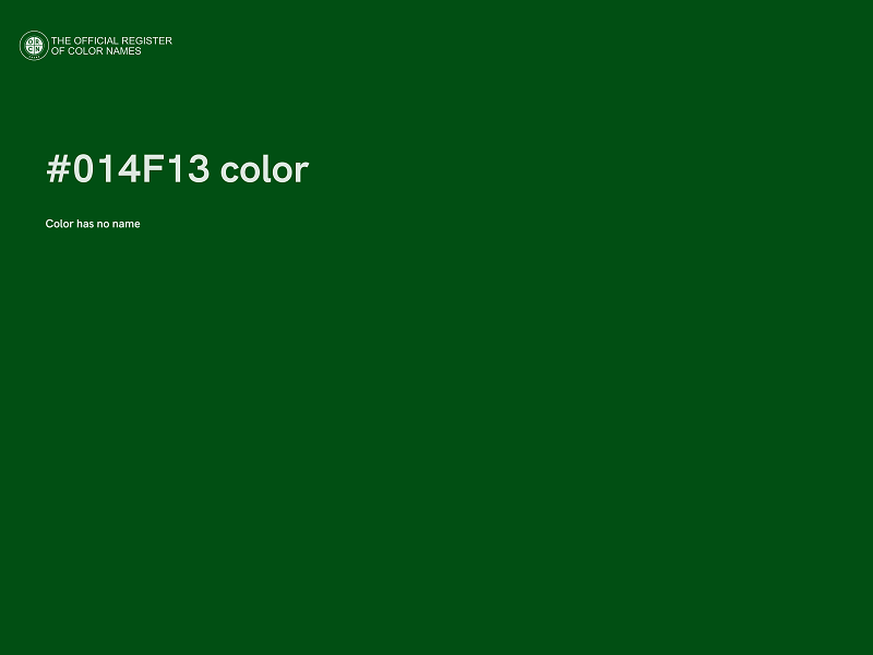 #014F13 color image