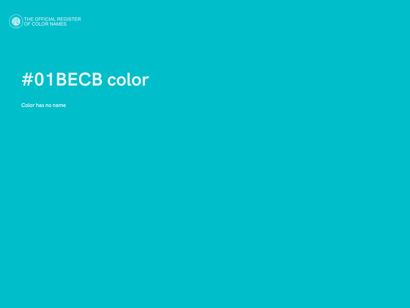 #01BECB color image