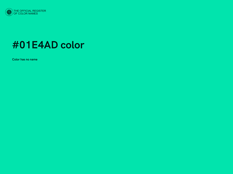 #01E4AD color image