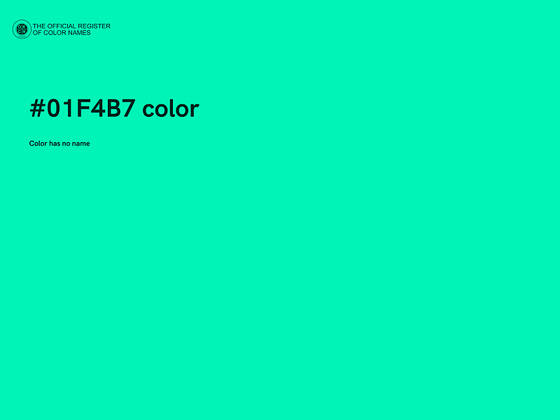 #01F4B7 color image