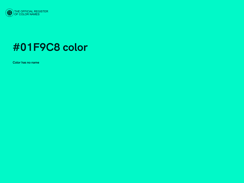 #01F9C8 color image