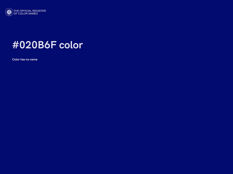 #020B6F color image