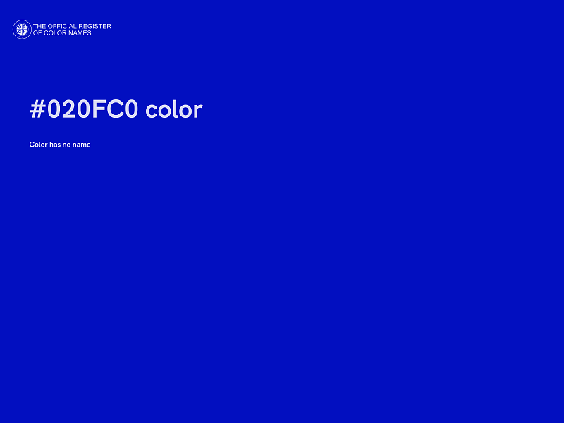 #020FC0 color image