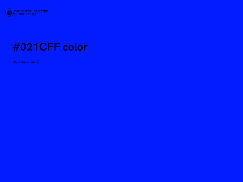 #021CFF color image