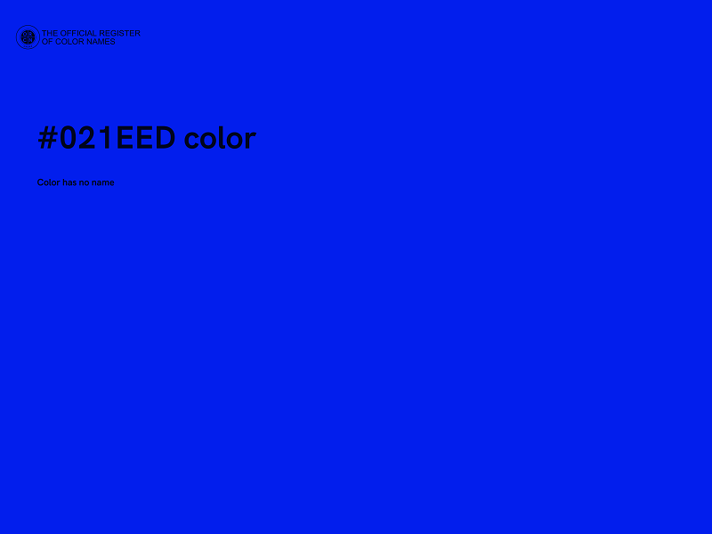 #021EED color image