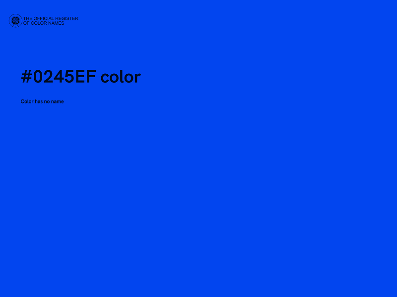 #0245EF color image