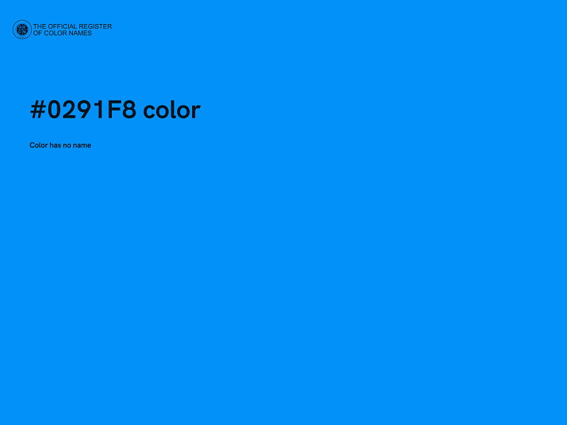 #0291F8 color image