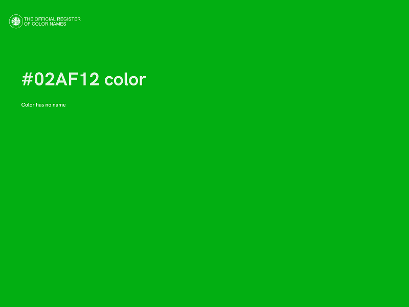 #02AF12 color image