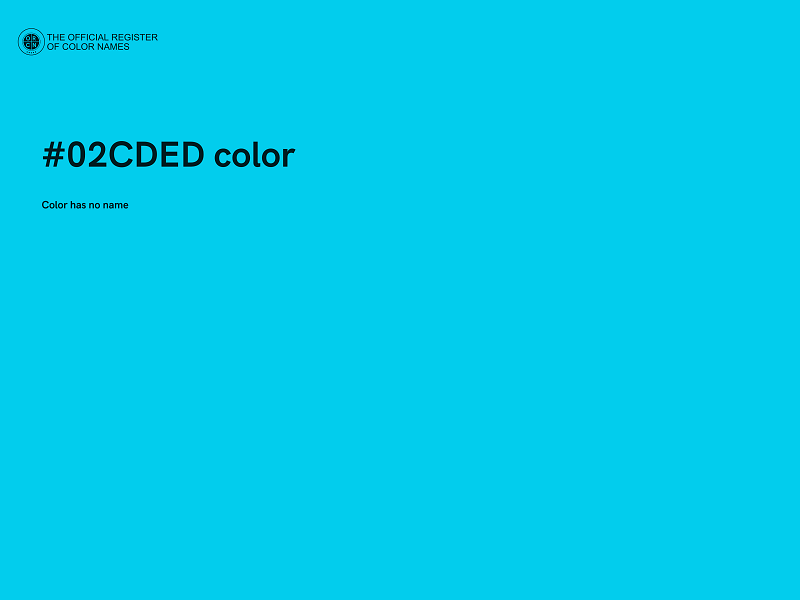 #02CDED color image