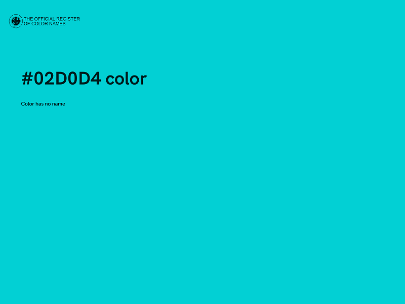 #02D0D4 color image