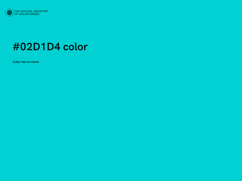 #02D1D4 color image