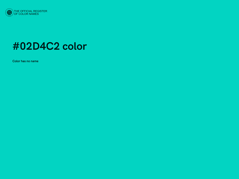 #02D4C2 color image