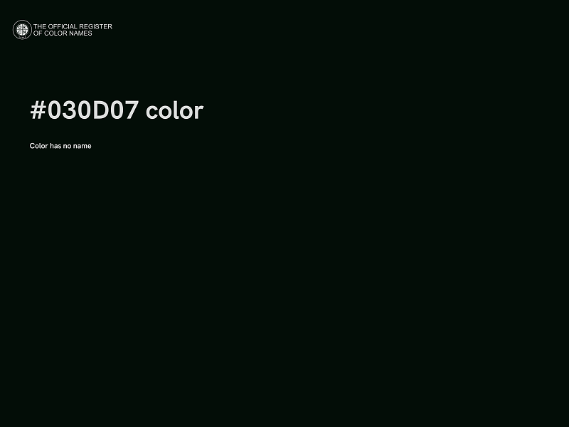 #030D07 color image