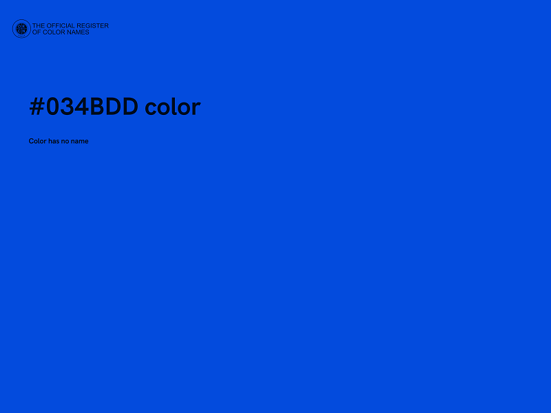 #034BDD color image