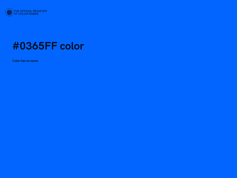 #0365FF color image