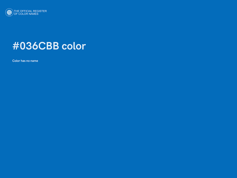 #036CBB color image