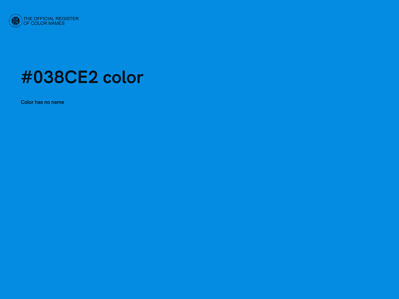 #038CE2 color image