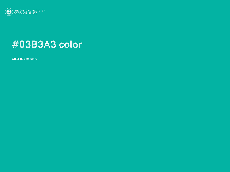 #03B3A3 color image