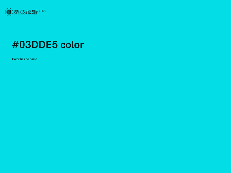 #03DDE5 color image