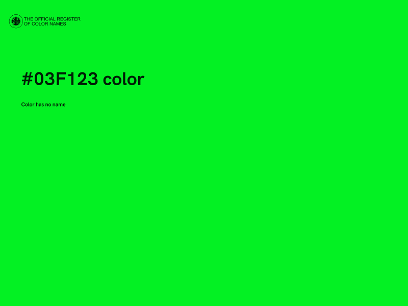 #03F123 color image