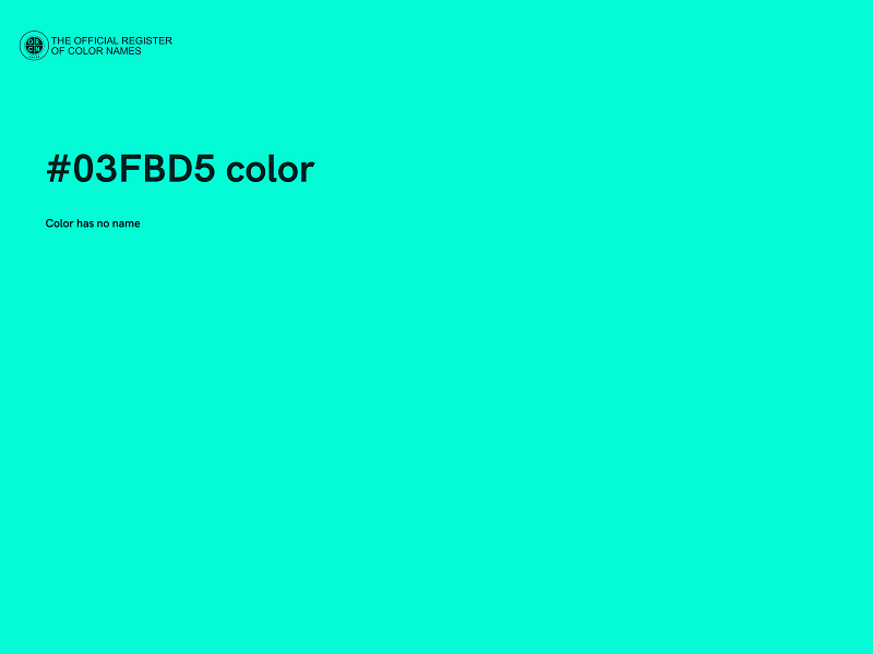 #03FBD5 color image