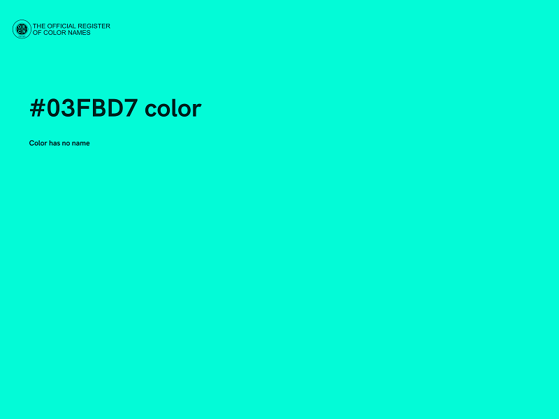 #03FBD7 color image