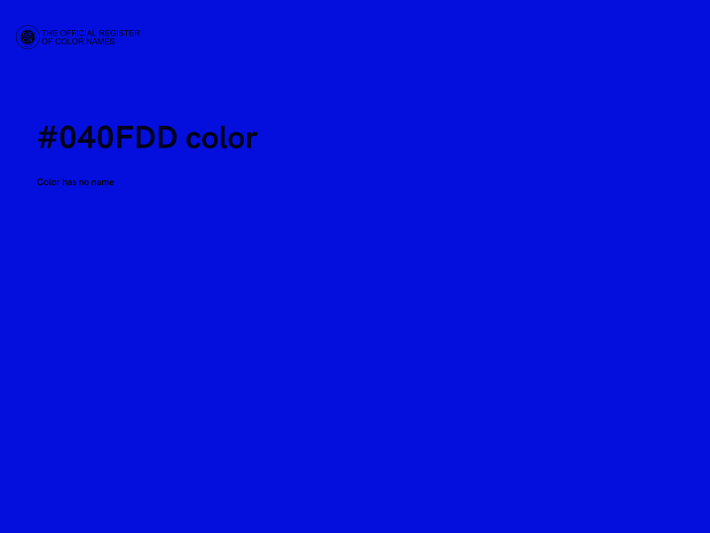 #040FDD color image