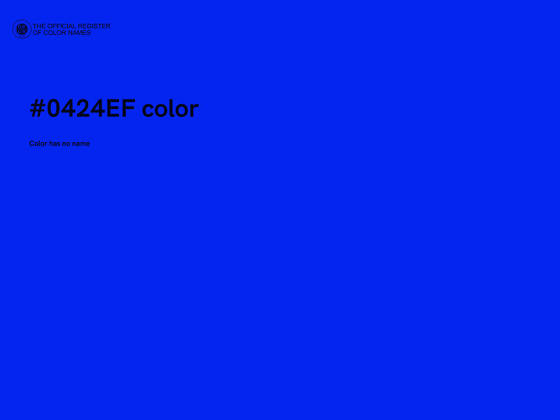 #0424EF color image