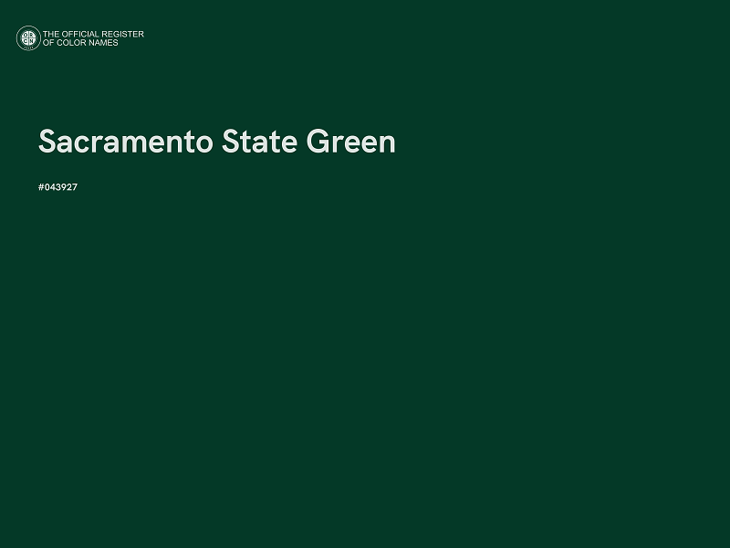 #043927 - Sacramento State Green color image