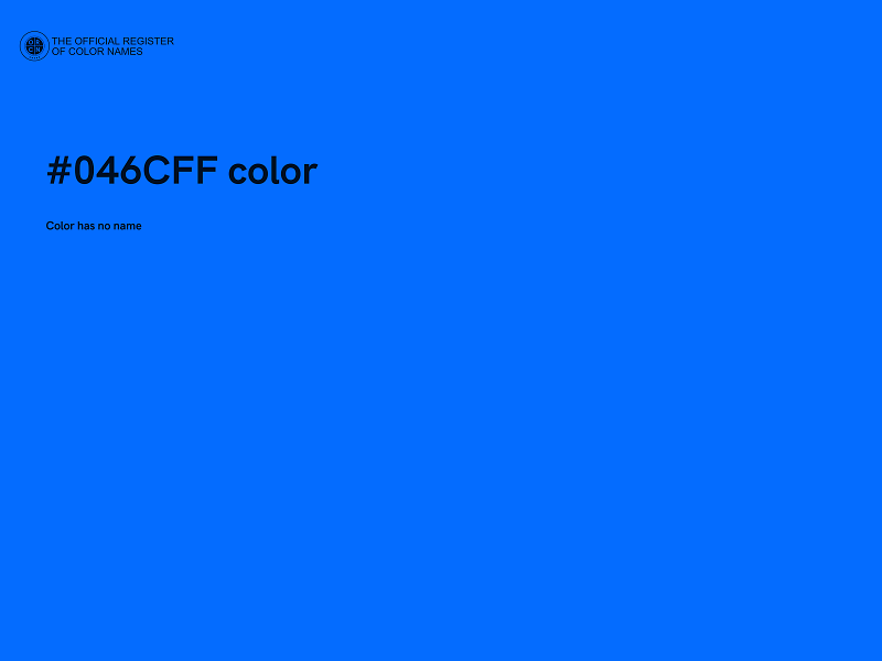 #046CFF color image