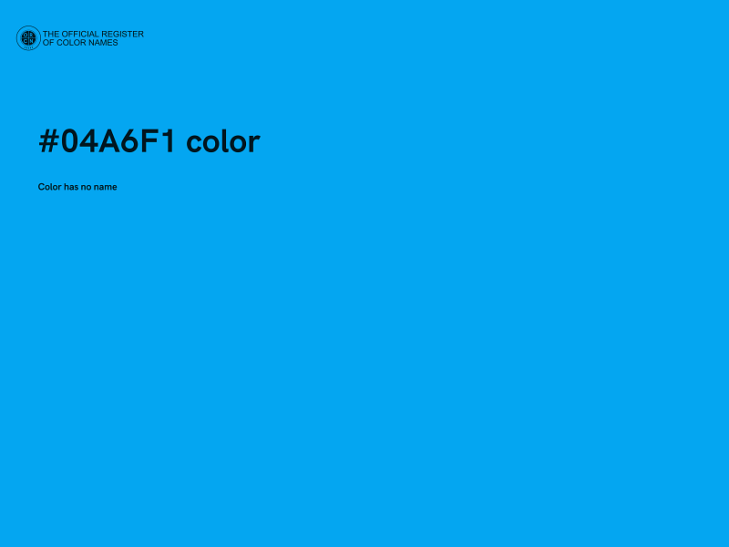 #04A6F1 color image