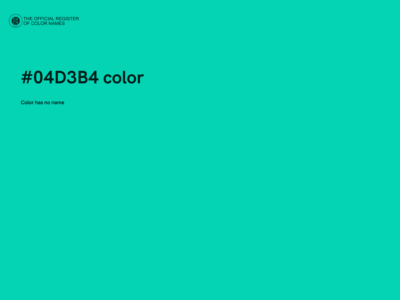 #04D3B4 color image